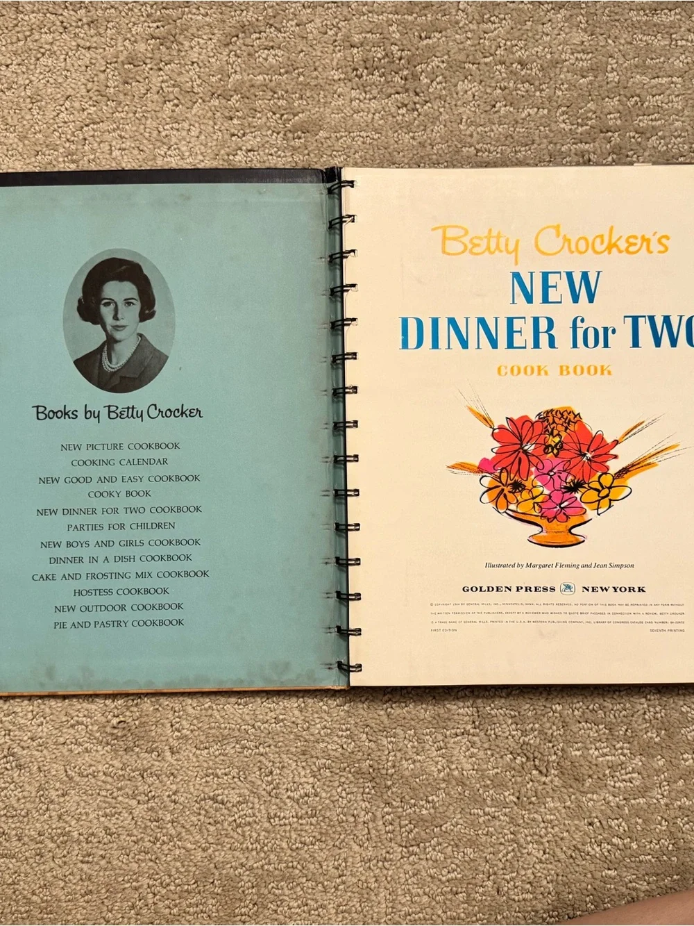 VINTAGE Betty Crocker New Dinner for Two Cookbook - 1964 EUC